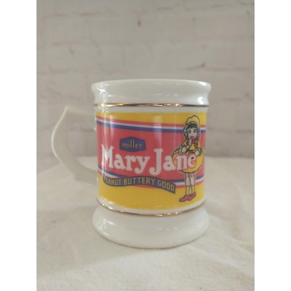 Mary Jane Candy Mug The Corner Store Porcelain Mug Collection Gold Trim